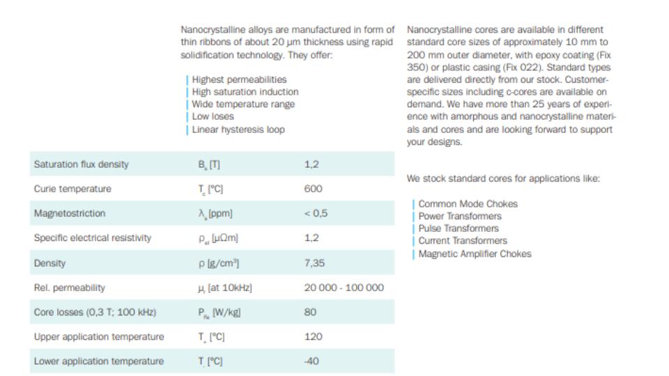 Amorphous and Nanocrystalline Tape-Wound-Cores