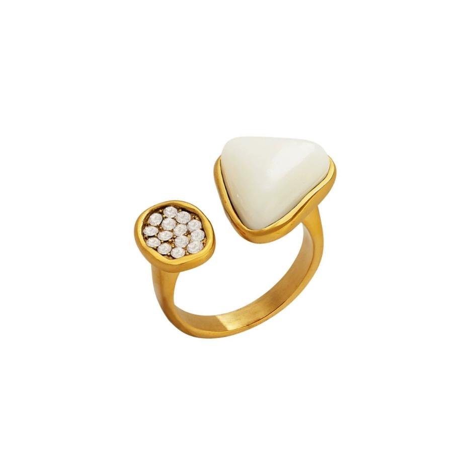 LOTUS-S Ring Gold-plated